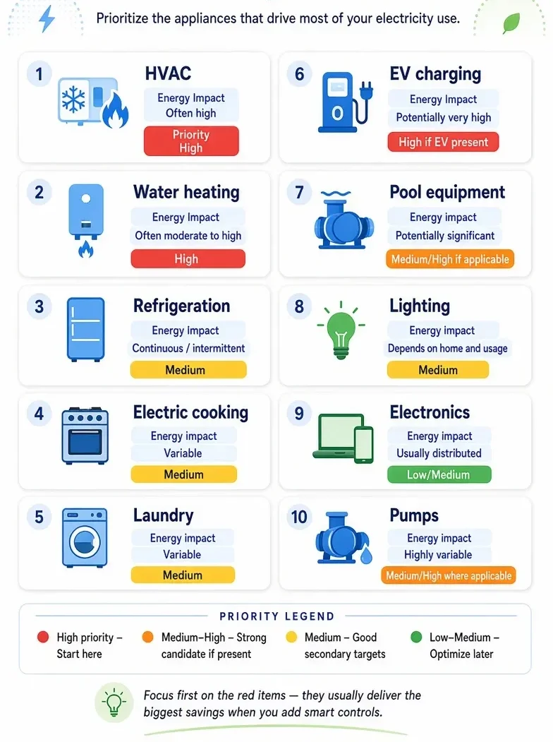 Biggest energy loads in your home