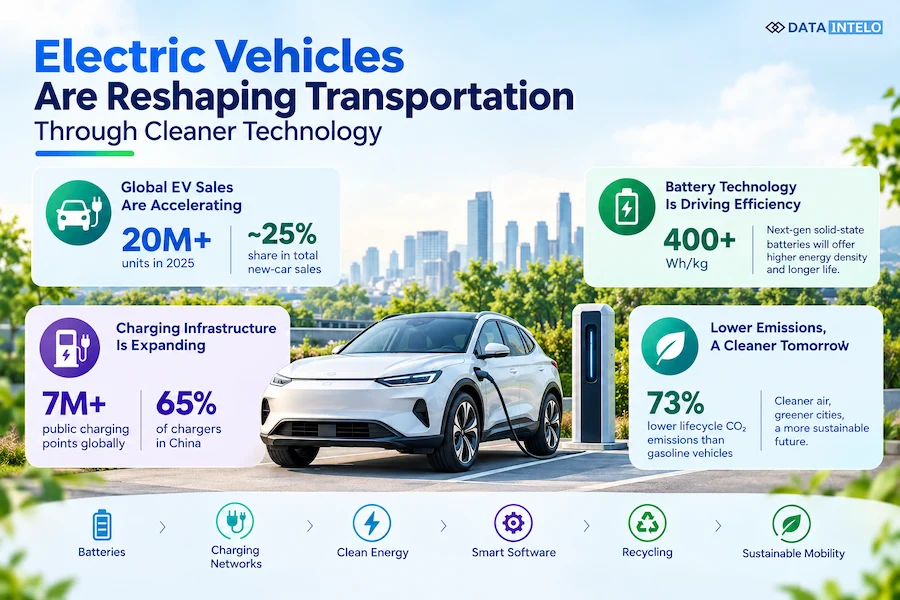 Electric cars use cleaner energy